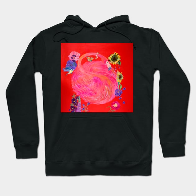 Flamingo Fantasy Hoodie by johanne6